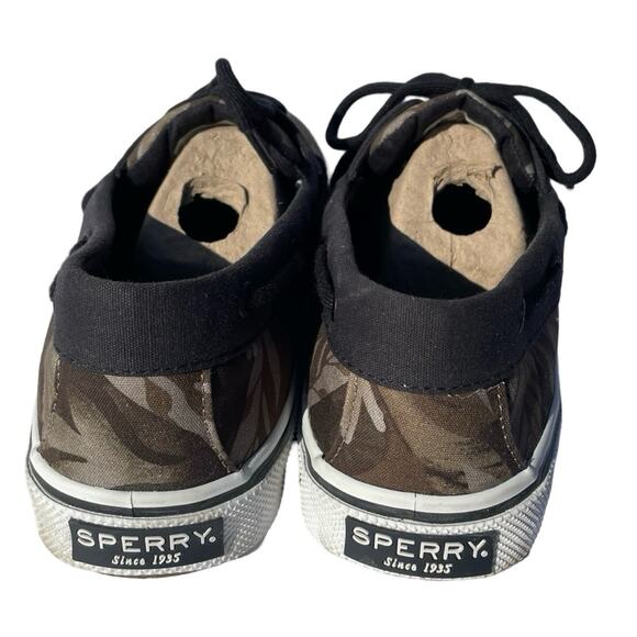 Sperry Men’s Black and Olive Camo Halyard 2-Eye Size 9.5 - Picture 4 of 8